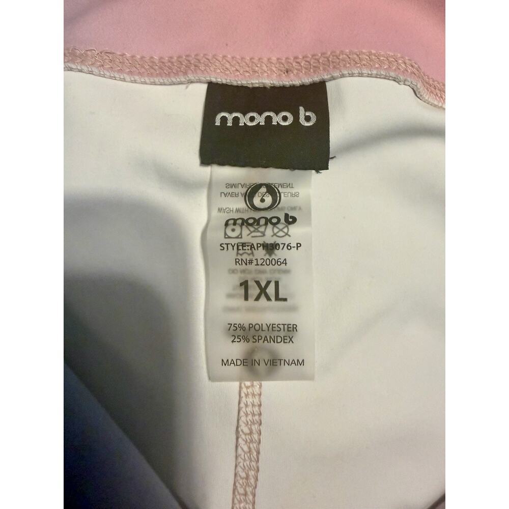 Mono B Rainbow Ombre High-Waist Leggings Size 1XL Yoga Activewear - Picture 4 of 8